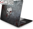Punisher Laptop Sticker Eskitme Metal Zemin Tasarımı | Sticker Master