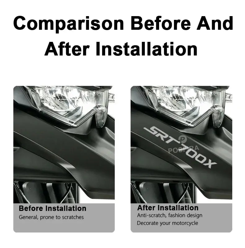 QJMotor SRT700X Sticker Seti Siyah Beyaz Kırmızı Gri Çıkartma | Sticker Master Sticker Master