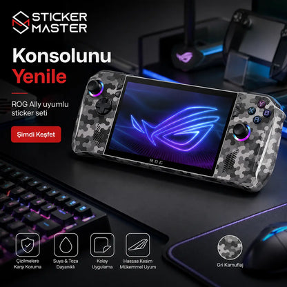 ROG Ally Ryzen Z1 Octa Handheld Uyumlu Skin Sticker Seti ads