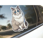 Sticker Master Ragdoll Cat Sticker – 12 × 15 cm Sevimli Kedi Etiketi