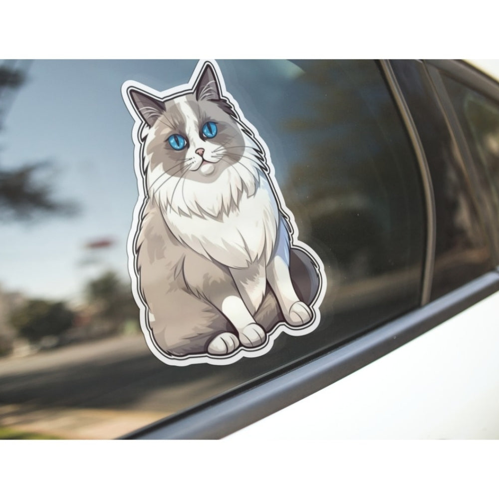 Sticker Master Ragdoll Cat Sticker – 12 × 15 cm Sevimli Kedi Etiketi