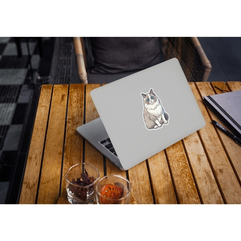 Sticker Master Ragdoll Cat Sticker – 12 × 15 cm Sevimli Kedi Etiketi