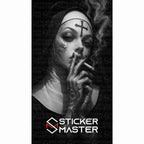 Sticker Master Rahibe Araç Kapı Direk Kaplama – 2 Adet 50 × 25 cm (19.7" × 9.8") | Dijital Baskı Vinil Folyo Sticker | Universal Otomobil Kapı Sütunu Wrap