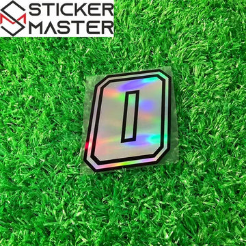 Rakam Sticker | Holografik Motosiklet ve Kask Lazer Sayı Decal (0-9) Sticker Master
