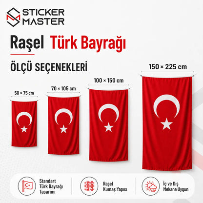 Rasel Turk Bayragi – Dayanikli Bez Bayrak - olculer

