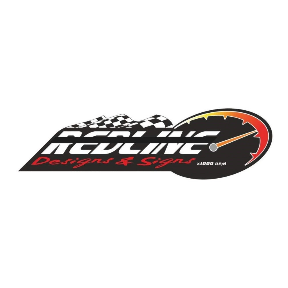 Sticker Master RedLine Sticker - Araba, Laptop, Kask, Motor İçin Spor Tasarım Etiket (15 cm)
