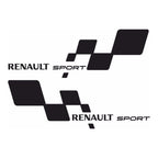 Sticker Master Renault Sport Checker Flag Sticker Seti – 25 cm Kapı & Yan Gövde Vinil