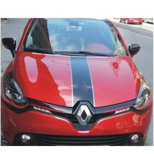Sticker Master Renault Clio Kaput Şerit Sticker Seti – 20 cm x 150 cm Mat Siyah Racing Stripe