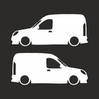 Sticker Master Renault Kangoo Van Basık Araç Siluet Sticker – 2 Adet 15 cm Dayanıklı Vinil (Sağ & Sol)
