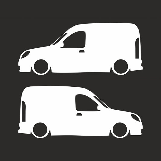 Sticker Master Renault Kangoo Van Basık Araç Siluet Sticker – 2 Adet 15 cm Dayanıklı Vinil (Sağ & Sol)