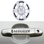 Sticker Master Renault Manager Kapı Kolu & Jant Sticker Seti – 10 Adet Dayanıklı Vinil