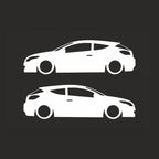 Sticker Master Renault Megane RS Sport Basık Araç Siluet Sticker – 2 Adet 15 cm Dayanıklı Vinil