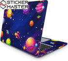 Renkli Gezegenler Laptop Sticker Uzay Tasarım Seti | Sticker Master