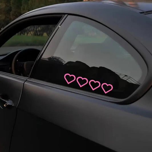 Renkli Kalp Şeridi Araba Stickerı | Sticker Master - Sticker Master