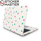 Renkli Puantiyeli Laptop Sticker Colorful Dots Kaplama | Sticker Master