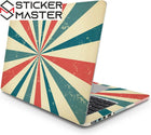 Retro Laptop Sticker Vintage Işınlar Seti | Sticker Master