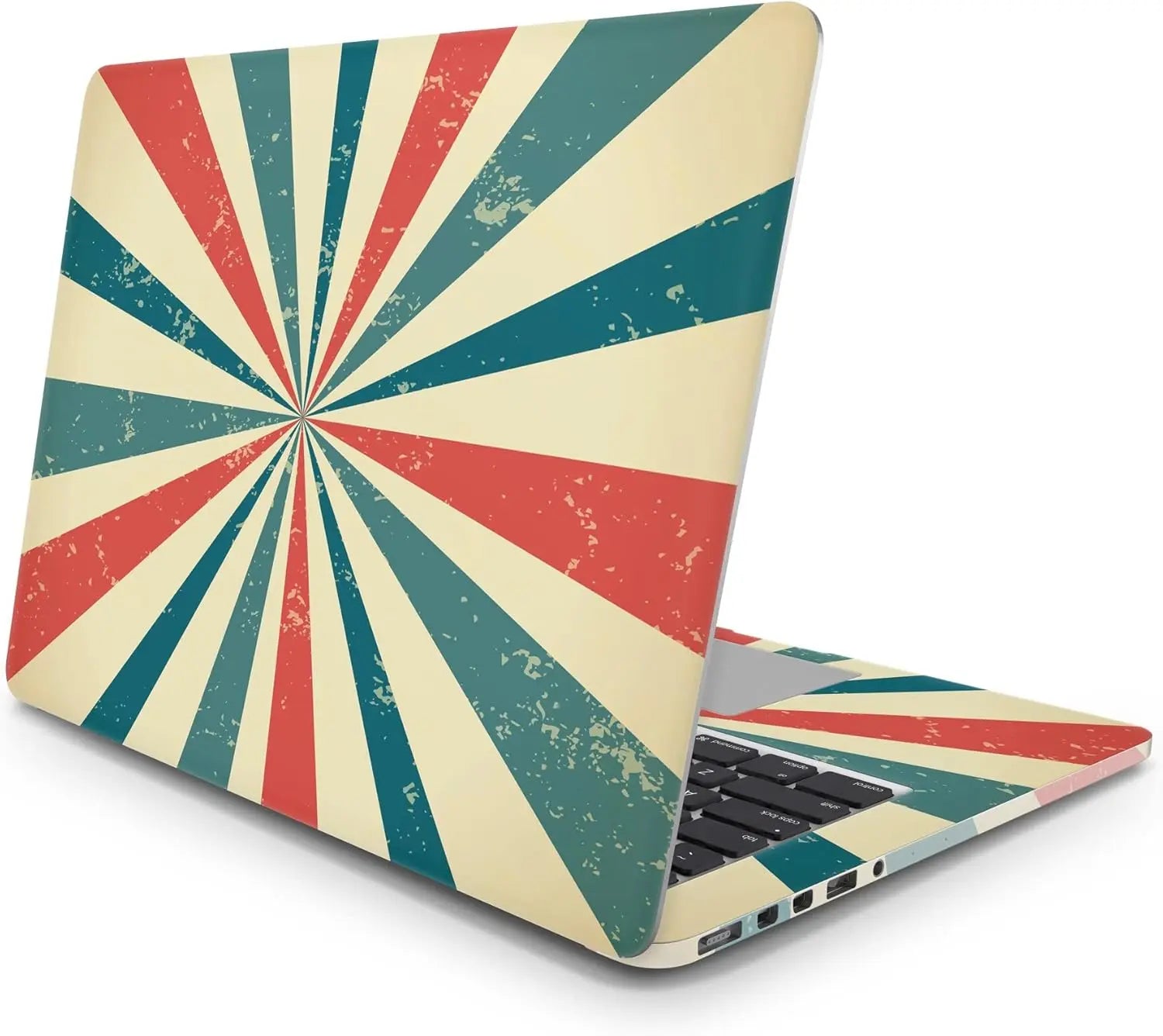 Sticker Master Vintage Retro Rays Evrensel Sticker Dizüstü Bilgisayar Vinil Sticker Decal 12" 13" 13.3" 14" 15" 15.4" 15.6 inç Dizüstü Bilgisayar Çıkartma Koruyucu Macbook Asus Acer Hp Lenovo Huawei Dell İçin - Sticker Master
