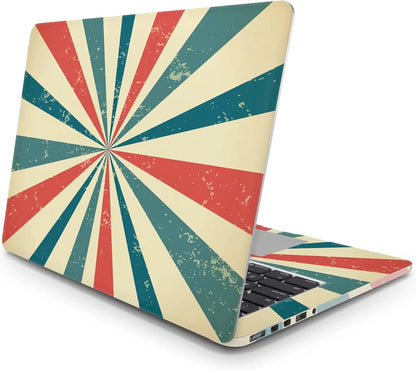 Sticker Master Vintage Retro Rays Evrensel Sticker Dizüstü Bilgisayar Vinil Sticker Decal 12" 13" 13.3" 14" 15" 15.4" 15.6 inç Dizüstü Bilgisayar Çıkartma Koruyucu Macbook Asus Acer Hp Lenovo Huawei Dell İçin - Sticker Master