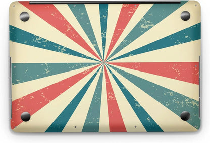 Sticker Master Vintage Retro Rays Evrensel Sticker Dizüstü Bilgisayar Vinil Sticker Decal 12" 13" 13.3" 14" 15" 15.4" 15.6 inç Dizüstü Bilgisayar Çıkartma Koruyucu Macbook Asus Acer Hp Lenovo Huawei Dell İçin - Sticker Master