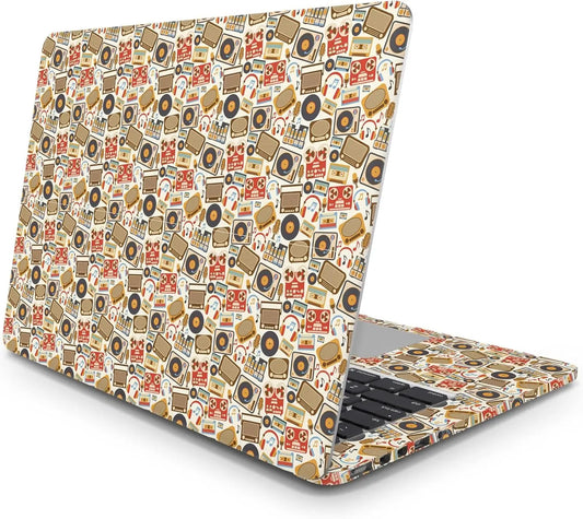 Sticker Master Music Retro Evrensel Sticker Dizüstü Bilgisayar Vinil Sticker Decal 12" 13" 13.3" 14" 15" 15.4" 15.6 inç Dizüstü Bilgisayar Çıkartma Koruyucu Macbook Asus Acer Hp Lenovo Huawei Dell İçin - Sticker Master