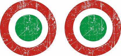 Sticker Master Vespa Eskitme Yan Grenaj Set Motor, Kask, Laptop, Araba, Oto Araç İçin Dayanıklı Etiket Decal 15 Cm