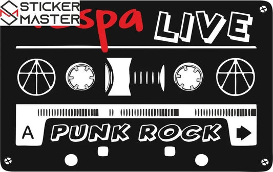 Sticker Master Vespa Kaset Motor, Kask, Laptop, Araba, Oto Araç İçin Dayanıklı Etiket Decal 12 Cm