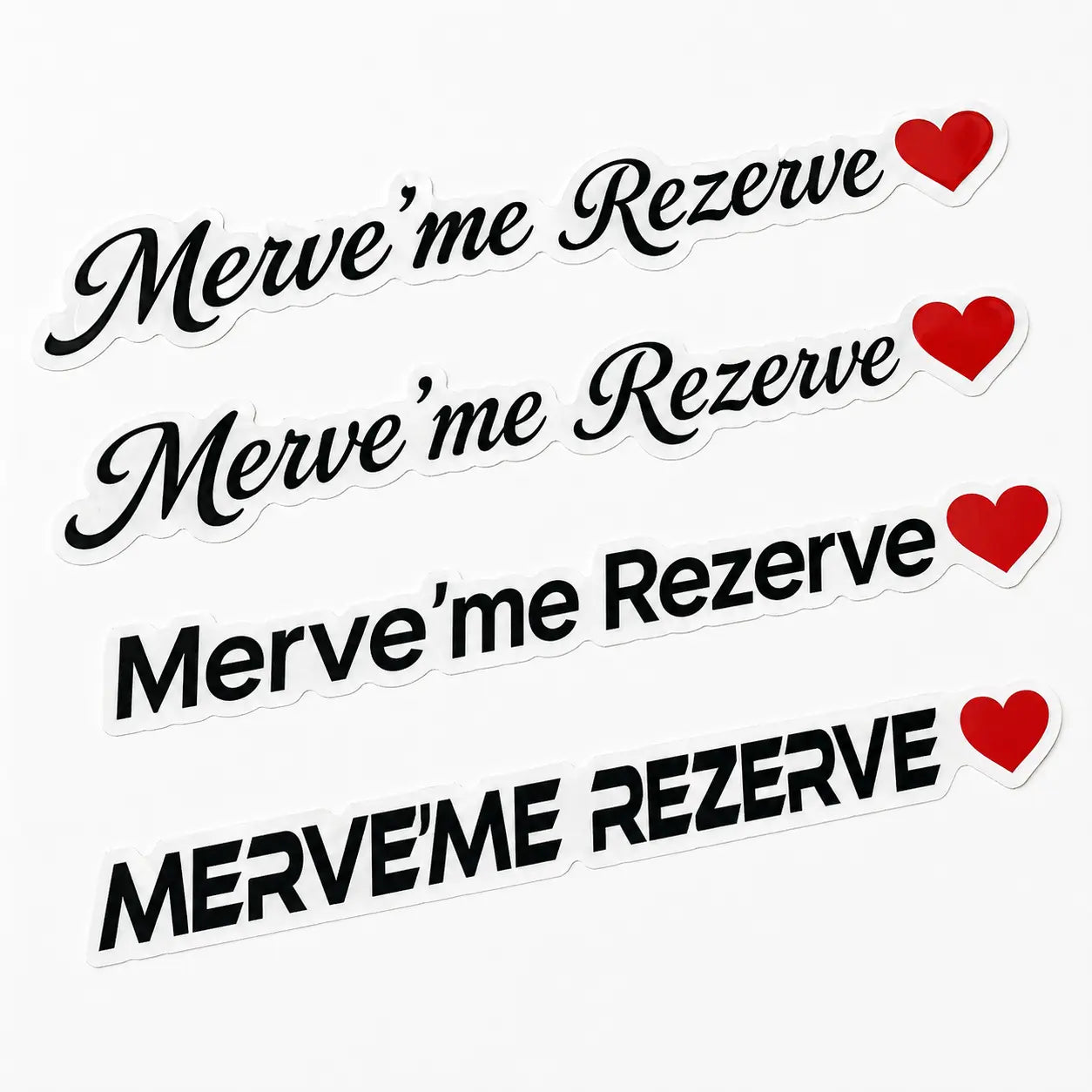 Rezerve Yazili Arac ve Motosiklet Sticker Seti  detail