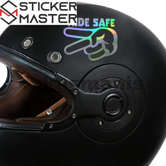 Ride Safe Sticker | 2 Parmak Selam Motosiklet Kask ve Depo Decal (11-24cm) Sticker Master