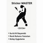 Sticker Master Rock Man Sticker - 15 Cm | Motor, Kask, Laptop, Araba, Oto Araç İçin