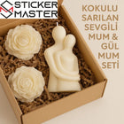 Romantik Mum Seti Kokulu Sarılan Sevgili Mum Gül Mum|Sticker Master