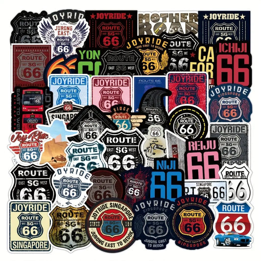 Route 66 Araba Sticker Seti (50’li) | Sticker Master - Sticker Master