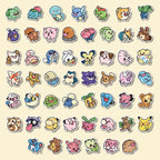 Sticker Master 50 ADET Kawaii Anime Pokemon Sticker Set Motor Oto Araç Laptop Telefon Çıkartma Etiket