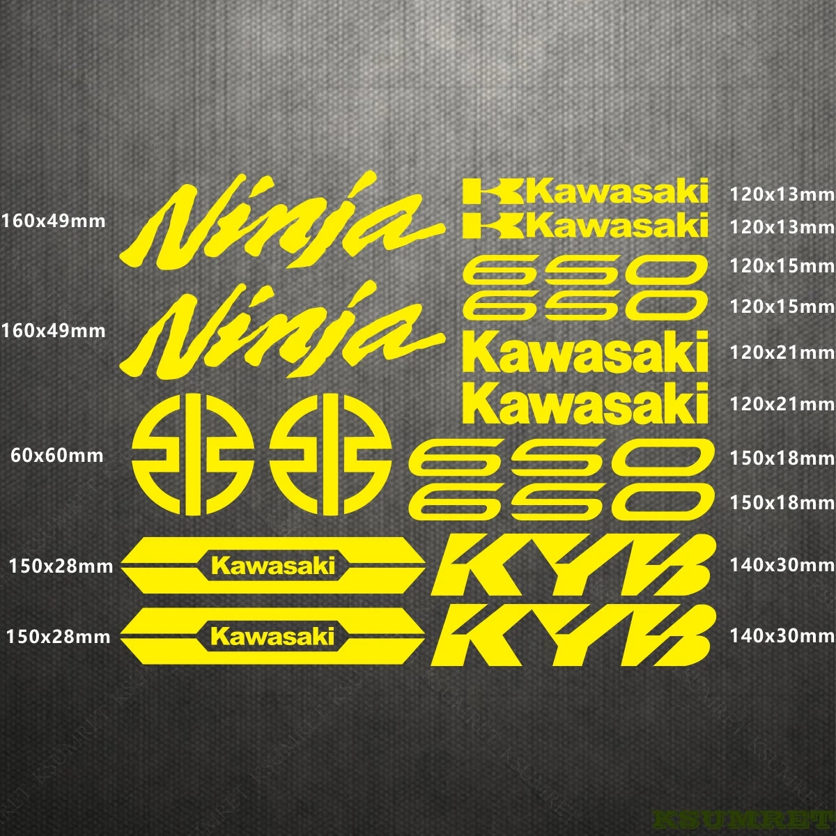 Kawasaki Ninja 650 Sticker Set Waterproof | Sticker Master