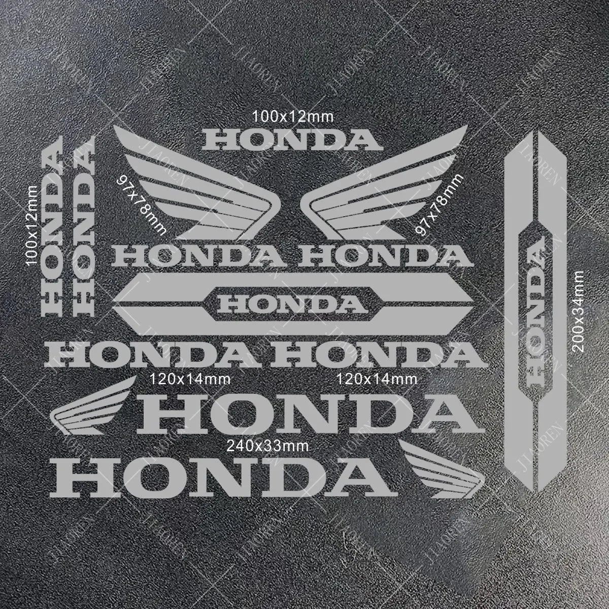 Sticker Master Honda Vinyl Motorcycle Tank & Helmet Sticker Set