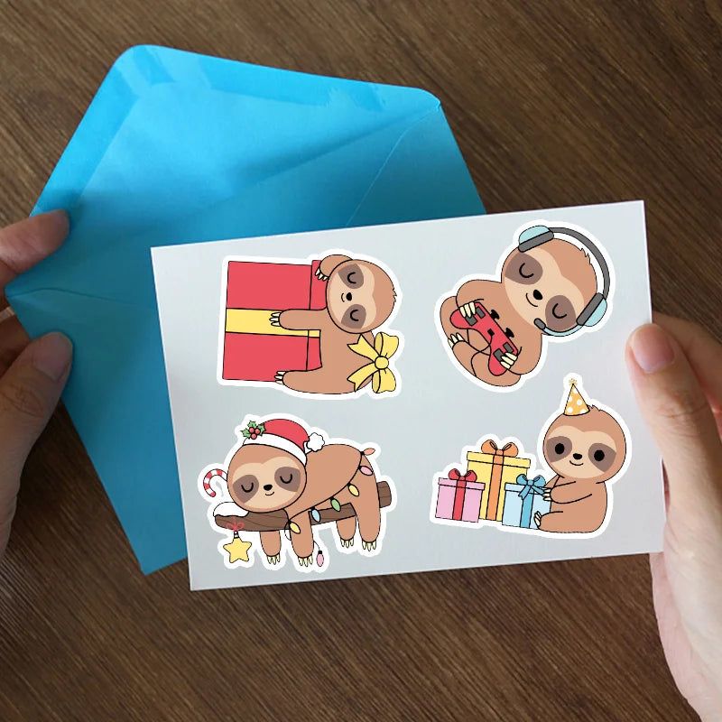 50’li Sevimli Tembel Hayvan Sticker Seti | Sticker Master