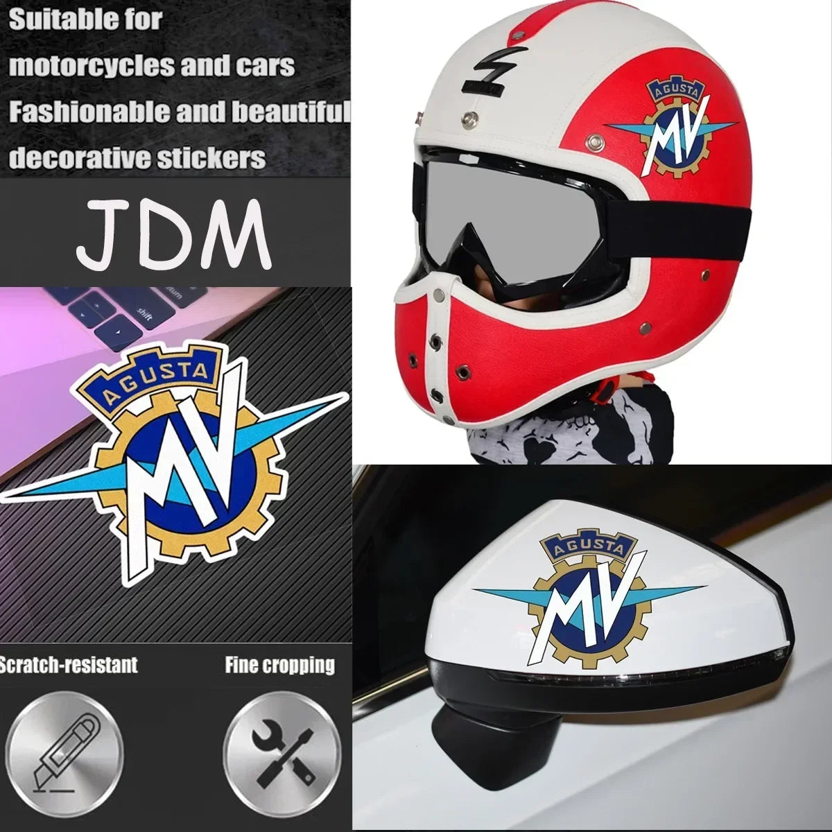 MV Agusta Motosiklet Kask Sticker | Sticker Master
