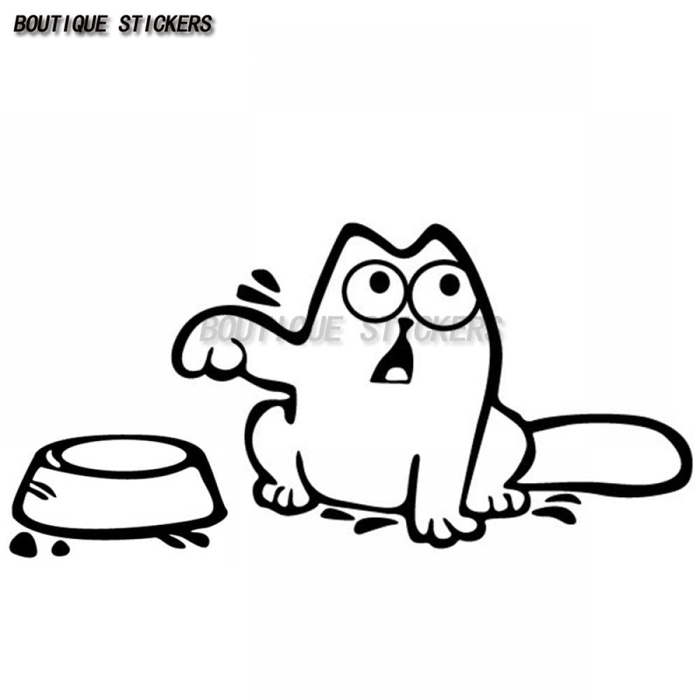 Beni Doyur Kedi "Feed Me" Komik Sticker Etiket Yapıştırma|Sticker Master