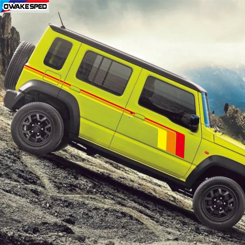Suzuki Jimny Sticker Seti | 3 ve 5 Kapı Uyumlu Retro Sport Yan Şerit - Sticker Master