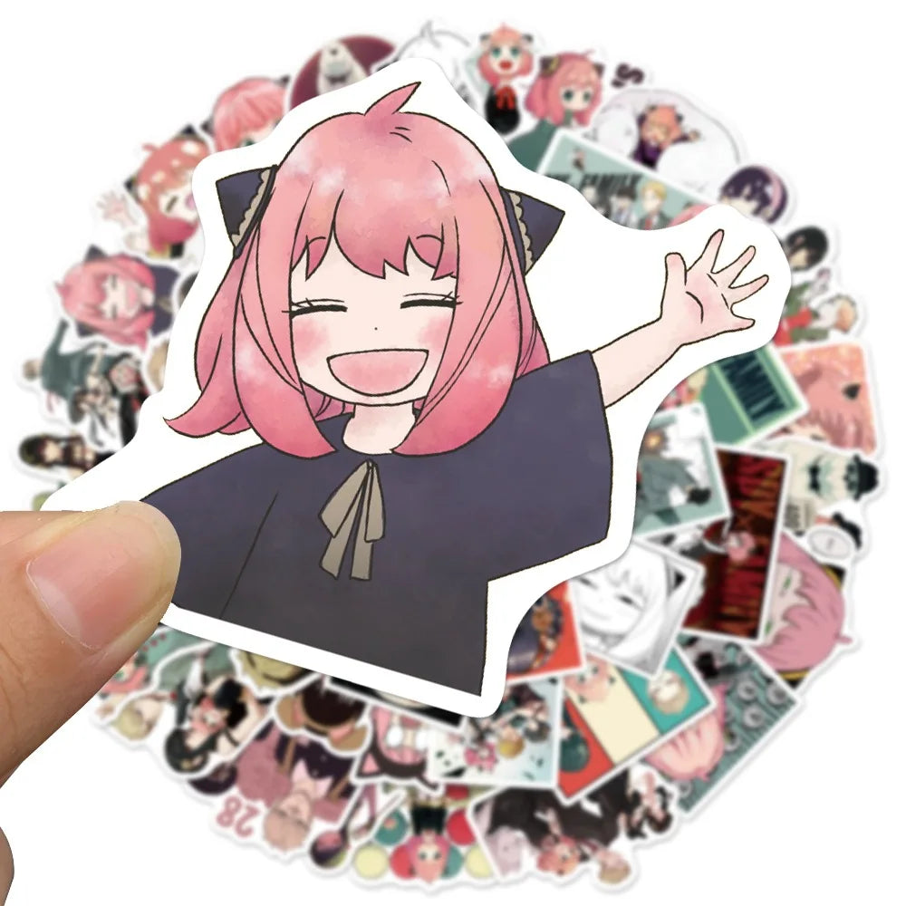 50’li Sevimli Spy x Family Anime Sticker Seti | Sticker Master