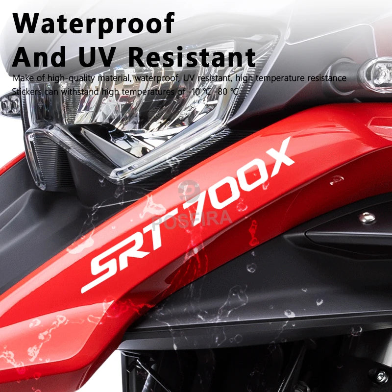QJMotor SRT700X Sticker Seti Siyah Beyaz Kırmızı Gri Çıkartma | Sticker Master