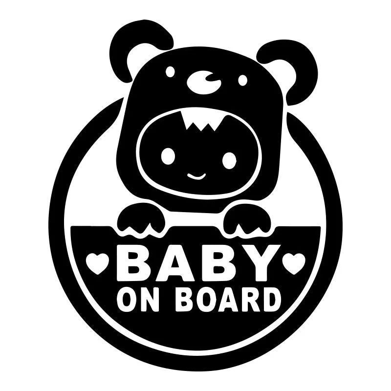 Sevimli Baby On Board Arabada Bebek Var Sticker 15 Cm|Sticker Master