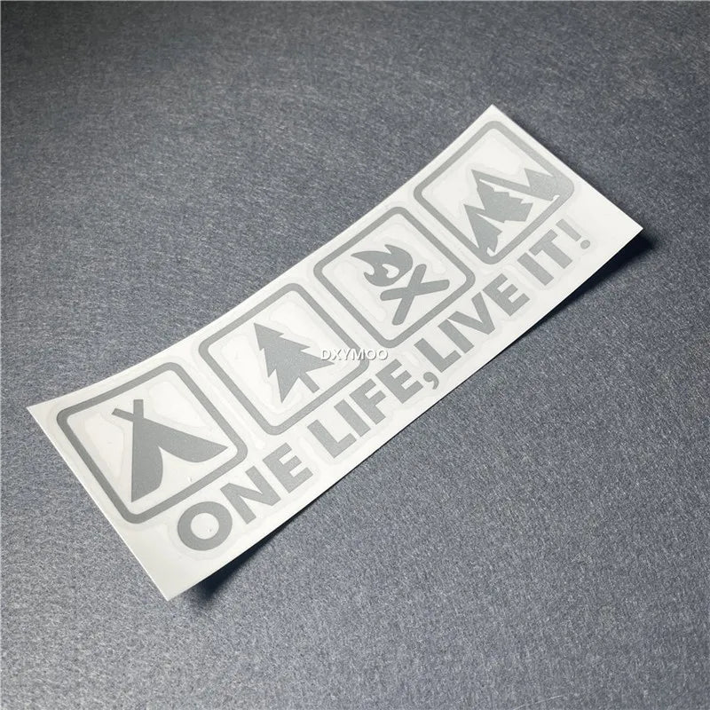 One Life, Live It! Kamp ve Macera Stickerı | Sticker Master