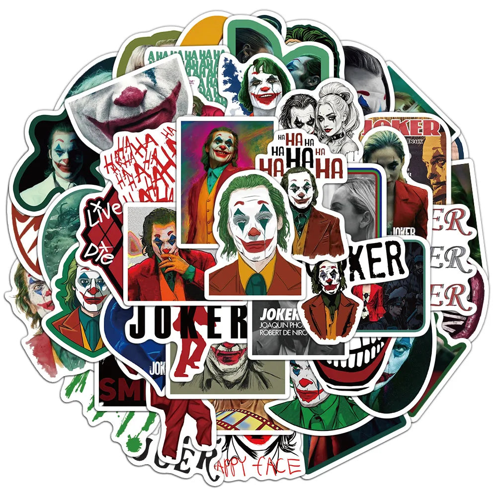 Sticker Master 50 Adet Joker Sticker Set Motor Oto Araç Laptop Telefon Çıkartma Etiket