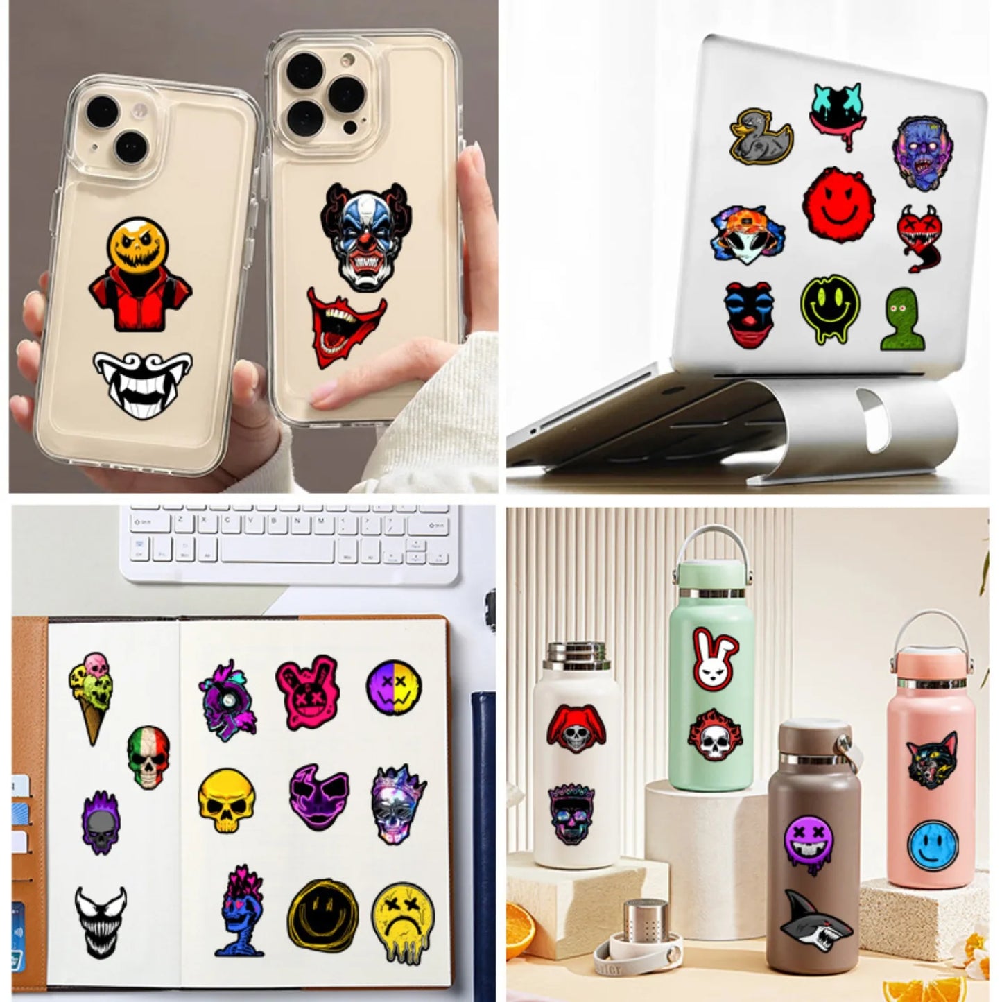 50’li Kafatası Korku Sticker Seti | Sticker Master