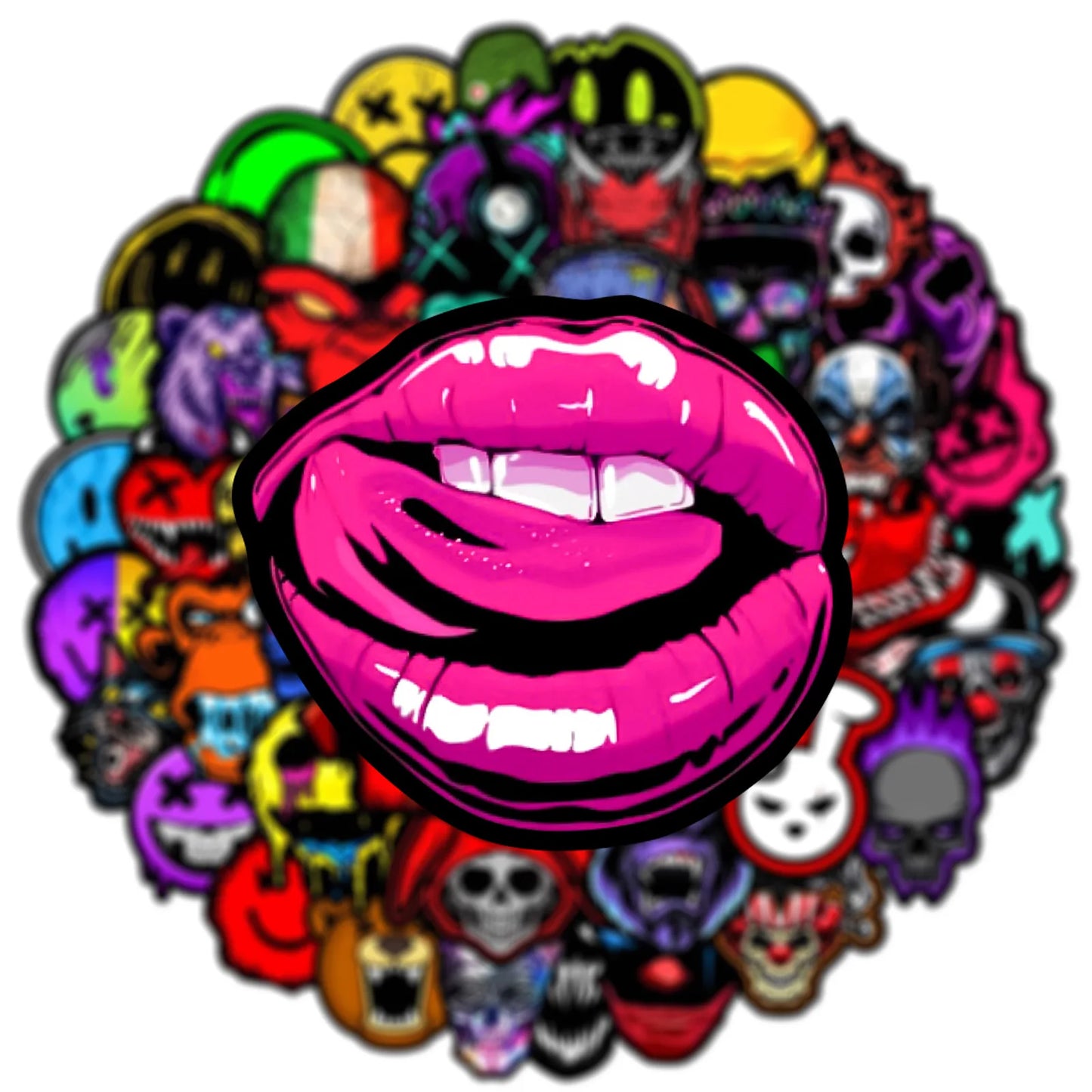 50’li Kafatası Korku Sticker Seti | Sticker Master