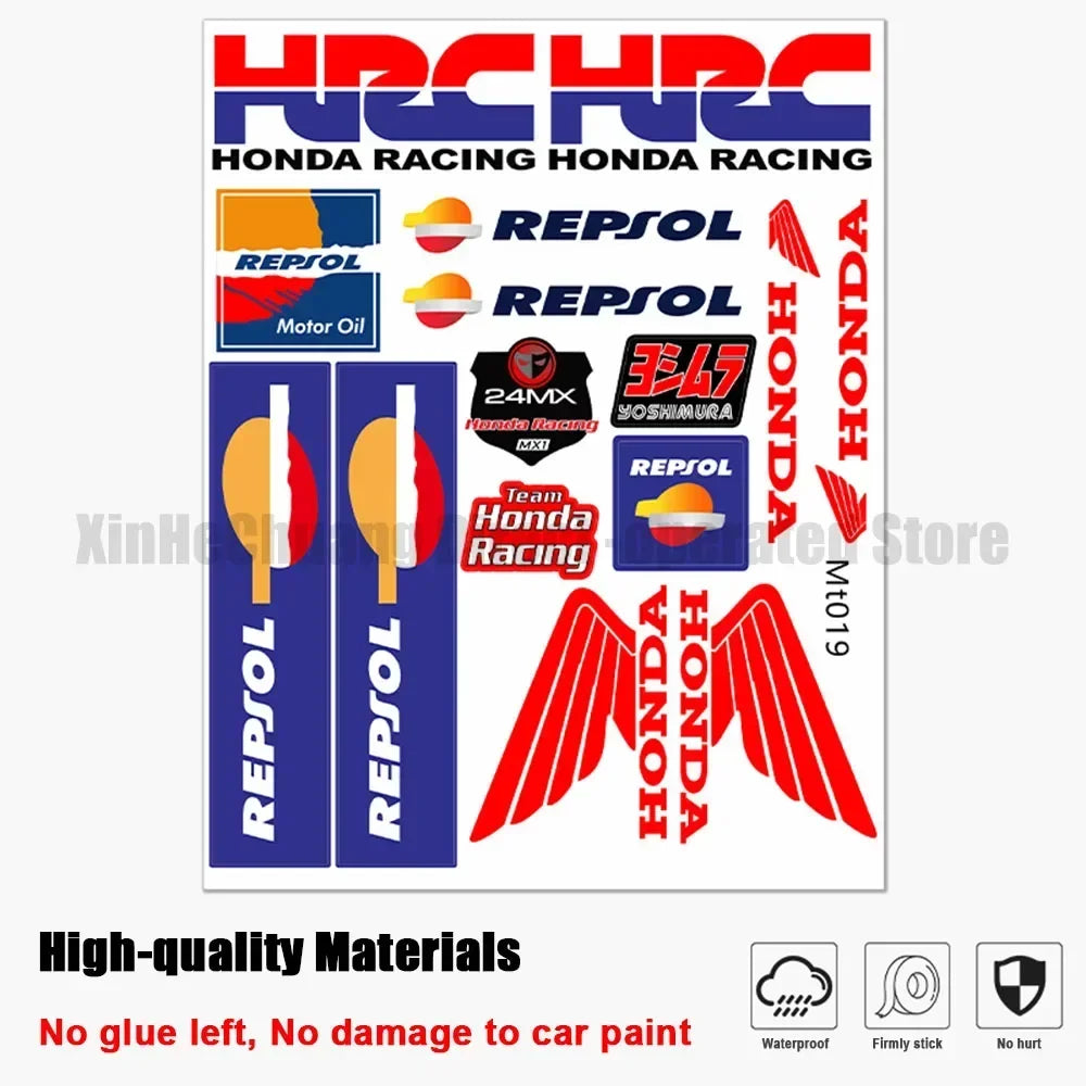 Sticker Master Honda CBR Gövde Kask Yakıt Tank Sticker Seti | Sticker Master