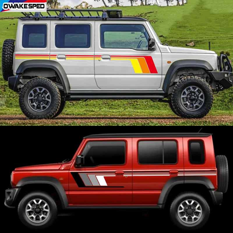 Suzuki Jimny Sticker Seti | 3 ve 5 Kapı Uyumlu Retro Sport Yan Şerit - Sticker Master