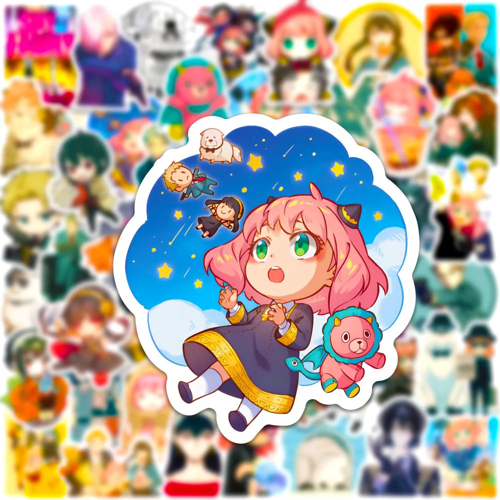 50’li Sevimli Spy x Family Anime Sticker Seti | Sticker Master