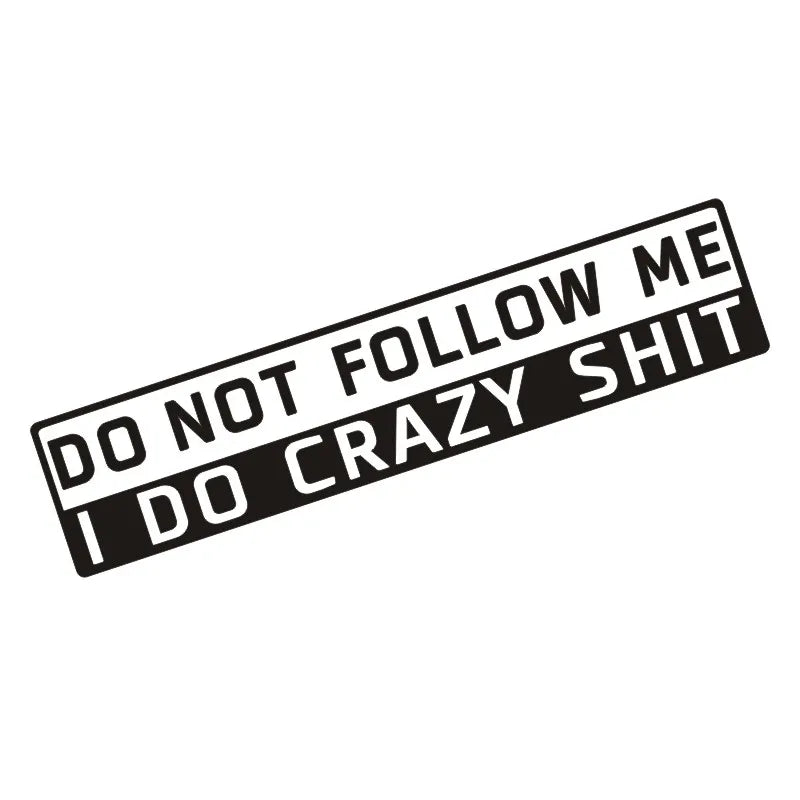 Sticker Master "Do Not Follow Me" Komik Araba Sticker 15x3 Cm