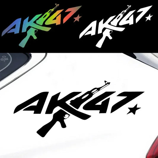 Sticker Master A0K47 Silah Yaratıcı AK-47 Araba Sticker Oto Gövde Tampon Pencere Motosiklet Dizüstü Duvar Vinil Film Çıkartması Araba Aksesuarları